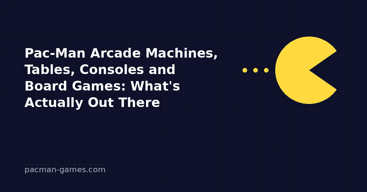 A home arcade cabinet, a tabletop mini cabinet and a board game box arranged on a dark background